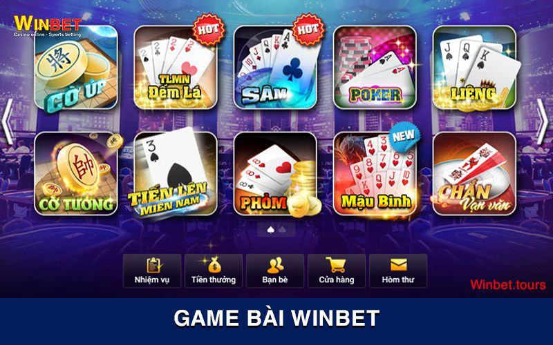 Một số game bài được yêu thích trên Winbet